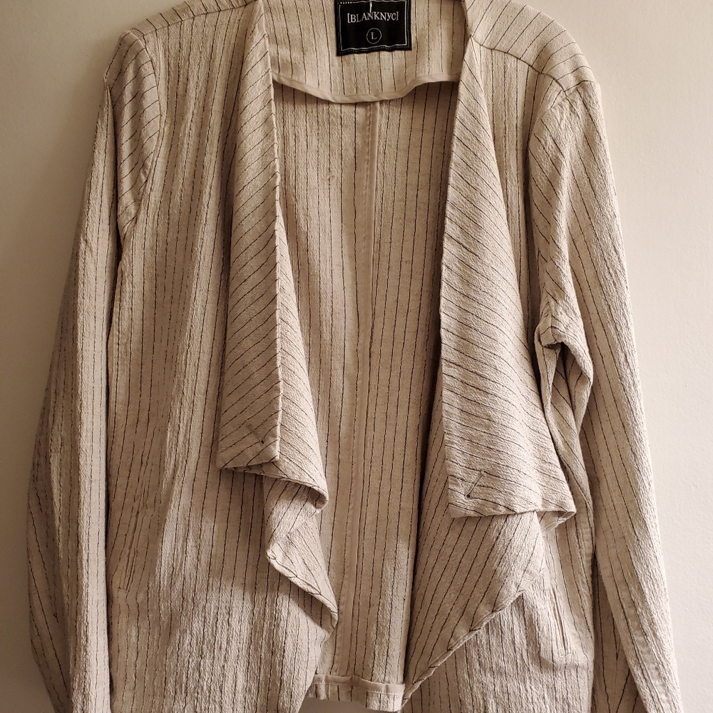 *NWT* Asymmetrical pinstripe jacket